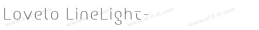 Lovelo LineLight字体转换
